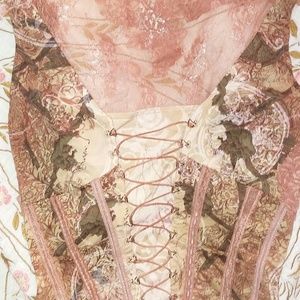 Victorian style blush tank top